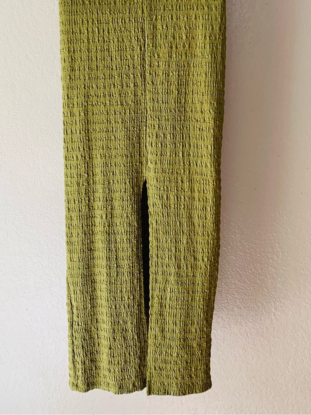 Derek Heart Y2K Moss Green Textured Baby Doll Retro Maxi Dress Size M - Picture 8 of 11